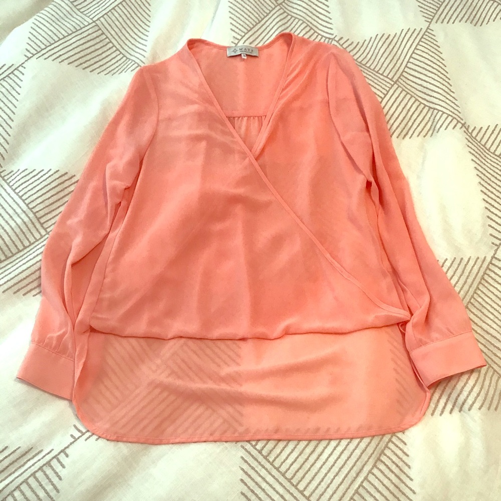 WAYF Coral Sheer Cross Front Top M